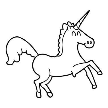 vektör çizim karikatür unicorn