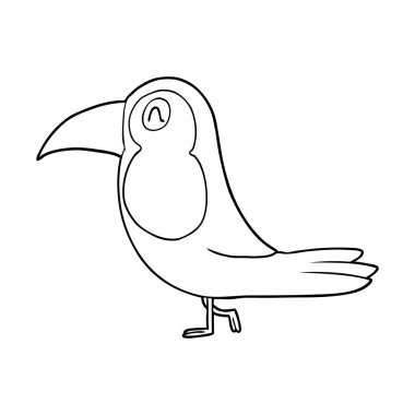 Vektör çizim karikatür Toucan