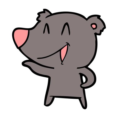 Çizgi film ayısının vektör çizimi