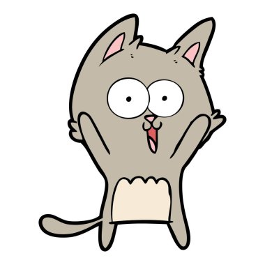 komik karikatür kedi vektör çizim