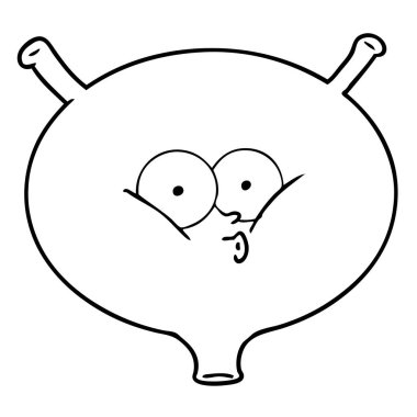 vektör çizim karikatür mesane