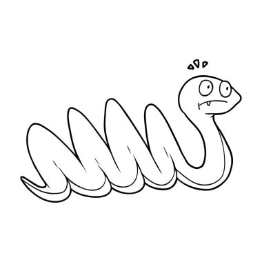 Çizgi film yılanının vektör çizimi