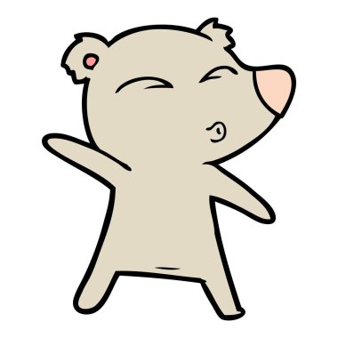 Çizgi film ayısının vektör çizimi