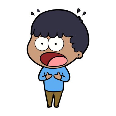 vektör çizim karikatür dostum şok