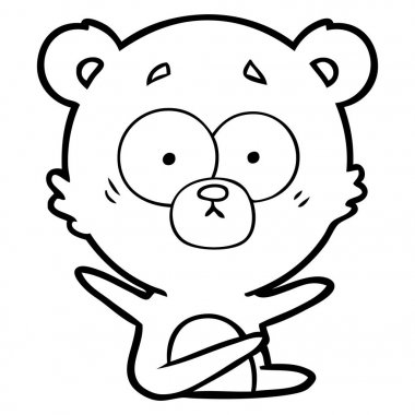 vektör çizim karikatür sürpriz ayı