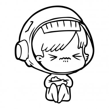 kızgın çizgi film alan kız