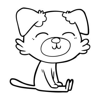 Çizgi film köpeğinin vektör çizimi