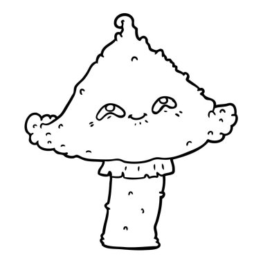 yüzü olan çizgi film mantar