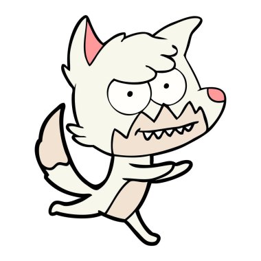 Çizgi film tilkisinin vektör çizimi