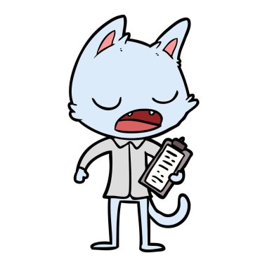 Çizgi film kedisinin vektör çizimi