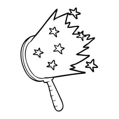 vektör çizim karikatür sihirli ayna