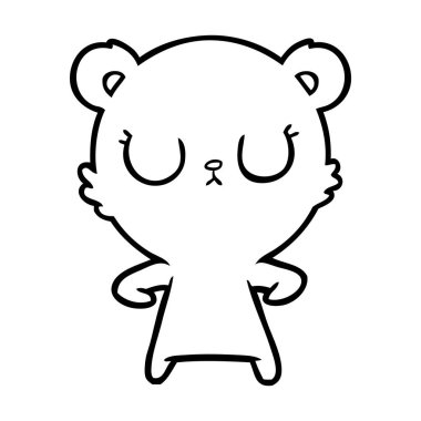 huzurlu karikatür ayı yavrusu