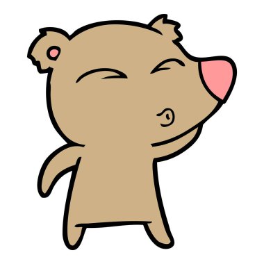 Çizgi film ayısının vektör çizimi