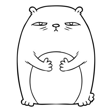 karikatür rahatsız ayı yorgun