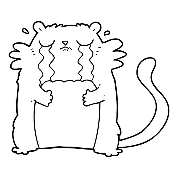 Vektor Illustration Tecknad Katt — Stock vektor