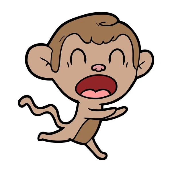 叫び漫画猿のベクトル イラスト — ストックベクタ