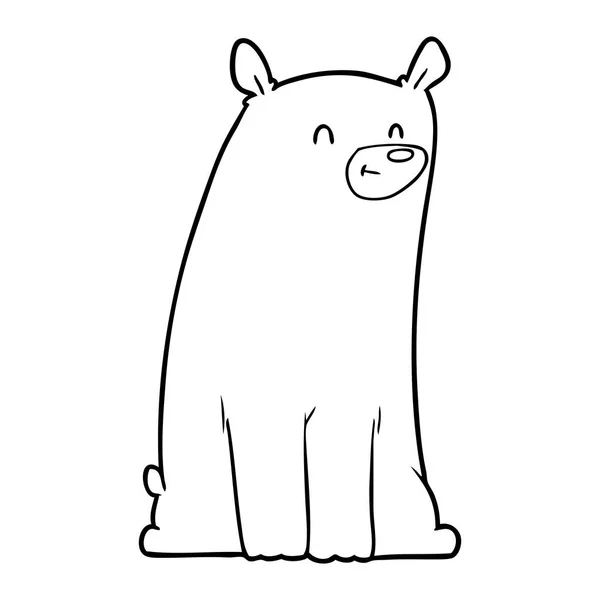 Ilustração Vetorial Urso Dos Desenhos Animados — Vetor de Stock