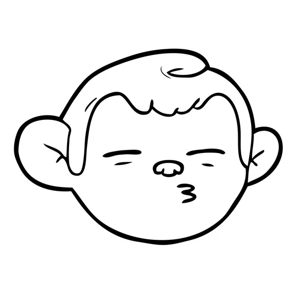 Vector Illustration Cartoon Monkey Face — Stock Vector