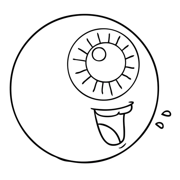 Illustration Vectorielle Globe Oculaire Dessin Animé — Image vectorielle