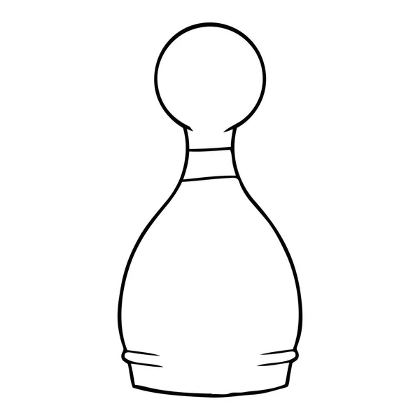 Vektör Çizim Karikatür Bowling Pin — Stok Vektör