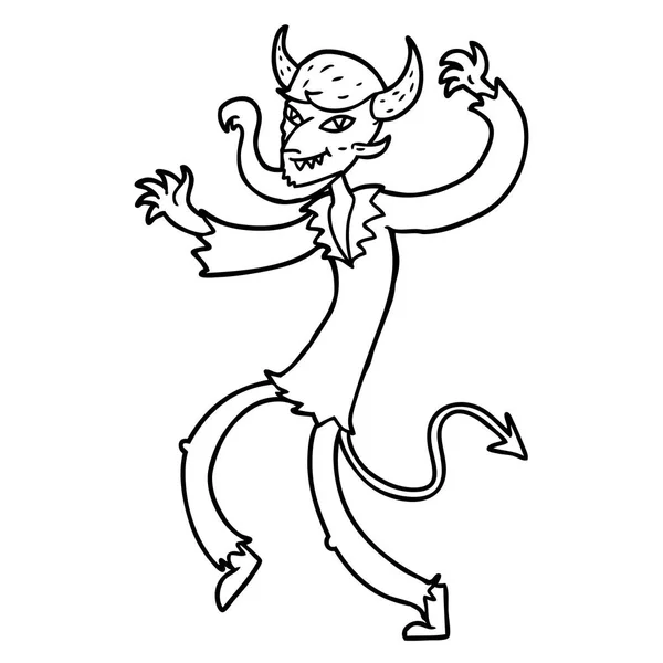 Illustration Vectorielle Dessin Animé Diable — Image vectorielle