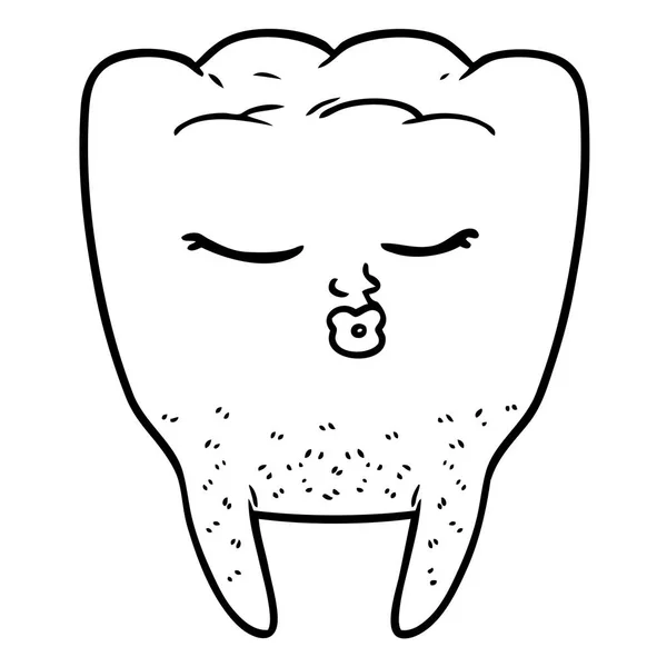 Vector Illustration Cartoon Tooth — Stock Vector