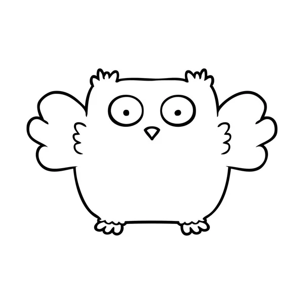 Vector Illustration Cute Cartoon Owl — Stock Vector