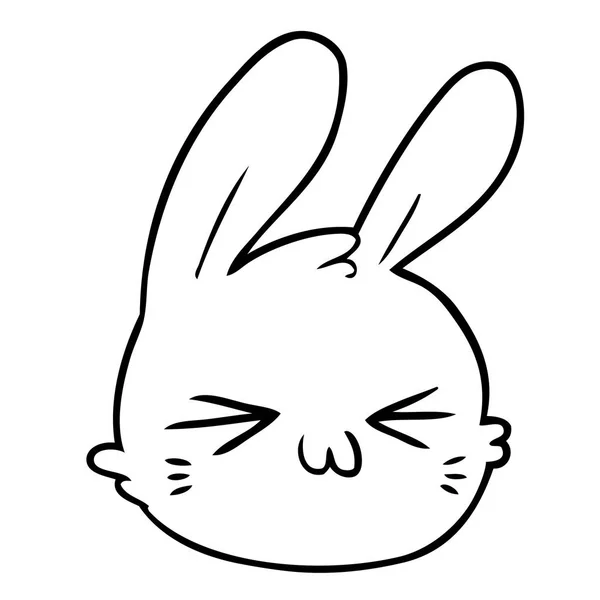 Illustration Vectorielle Visage Lapin Dessin Animé — Image vectorielle