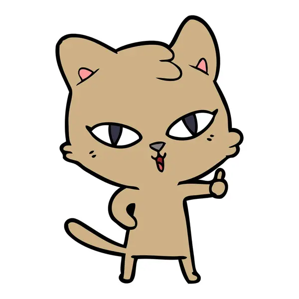 Vector Ilustración Dibujos Animados Gato — Archivo Imágenes Vectoriales