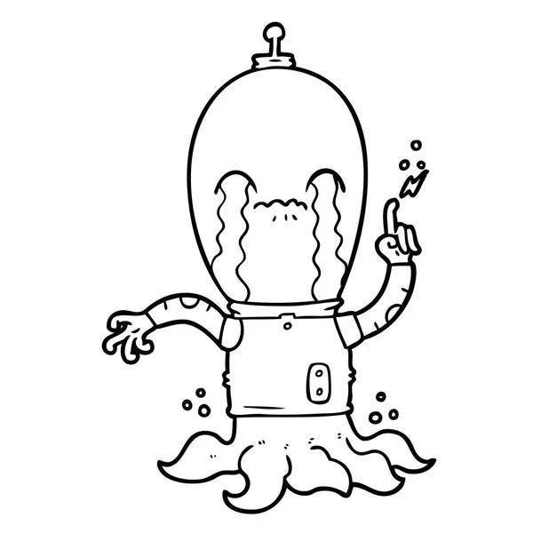 Vektor Illustration Von Cartoon Alien — Stockvektor