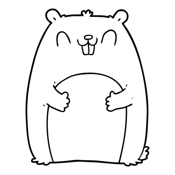 Vektorillustration Cartoon Happy Gopher — Stock vektor