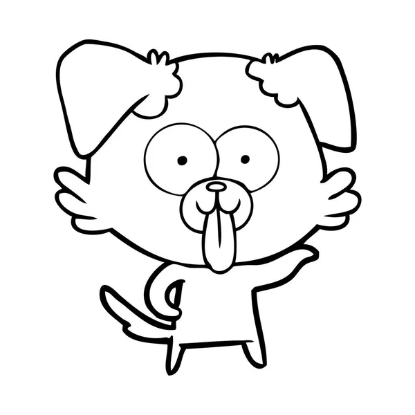Σκύλος Cartoon Κολλήσει Έξω Γλώσσα — Διανυσματικό Αρχείο