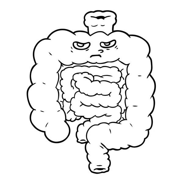 Векторная Иллюстрация Кишечника Карикатуры — стоковый вектор