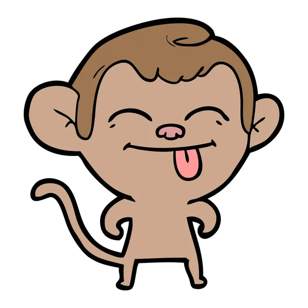 Ilustracja Wektorowa Śmieszne Kreskówka Małpa — Wektor stockowy