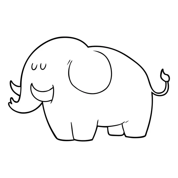 Vektor Illustration Tecknad Elefant — Stock vektor
