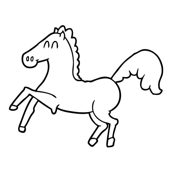 Cavalo Dos Desenhos Animados Que Cria Acima —  Vetores de Stock