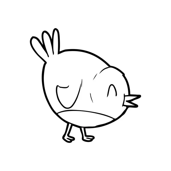 Vektorové Ilustrace Kreslené Robin Ptáka — Stockový vektor
