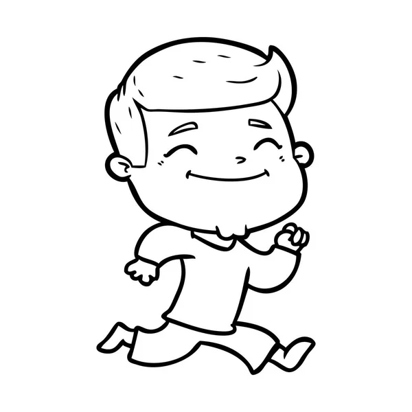 Illustrazione Vettoriale Felice Uomo Cartone Animato — Vettoriale Stock