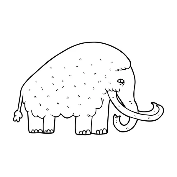 Vector Illustration Cartoon Mammoth — Stock Vector
