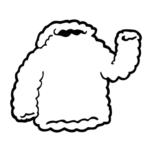 Illustration Vectorielle Sweat Capuche Polaire Dessin Animé — Image vectorielle