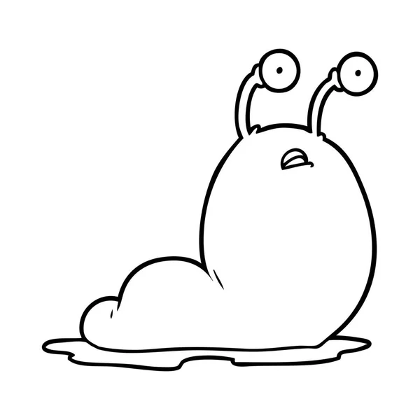 Vector Illustration Cartoon Slug — Stock Vector