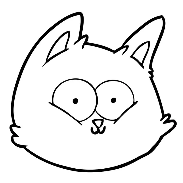 Illustration Vectorielle Visage Chat Dessin Animé — Image vectorielle