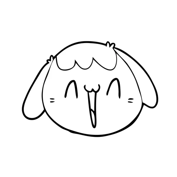 漫画犬の顔のベクトル図 — ストックベクタ
