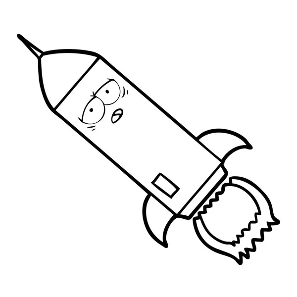 Векторна Ілюстрація Мультиплікаційної Ракети — стоковий вектор
