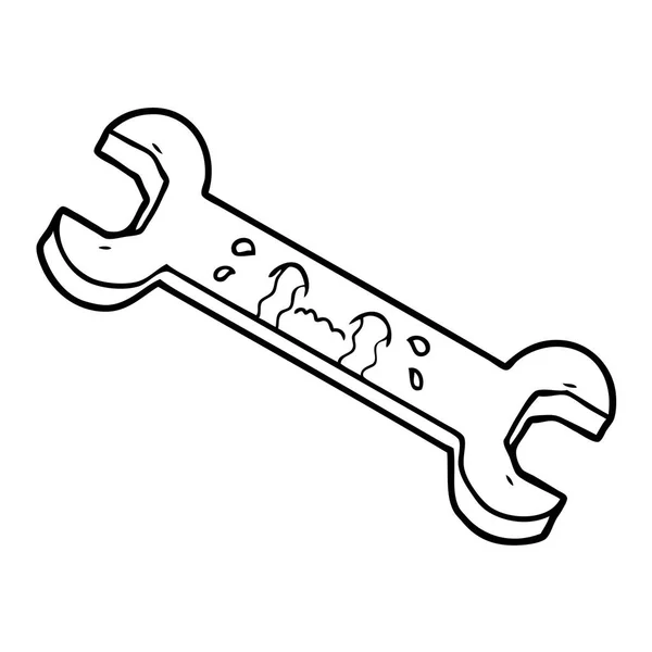 Vectorillustratie Van Cartoon Spanner — Stockvector