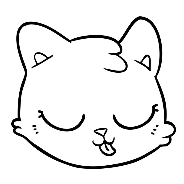 Ilustración Vectorial Cara Gato Dibujos Animados — Vector de stock