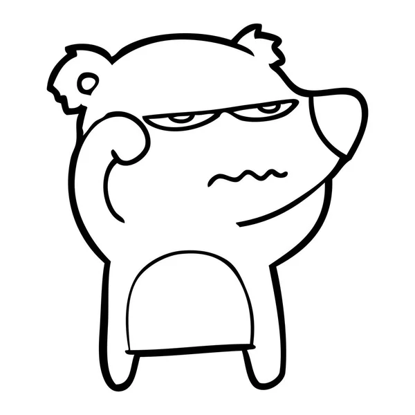愤怒的熊极地卡通 — 图库矢量图片