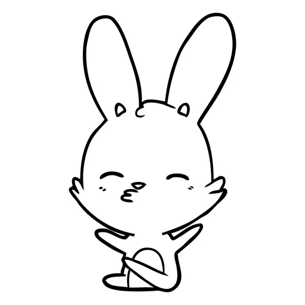 Εικονογράφηση Διάνυσμα Περίεργος Bunny Κινούμενων Σχεδίων — Διανυσματικό Αρχείο