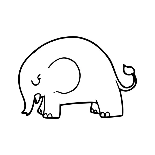 Vector Illustratie Van Cartoon Olifant — Stockvector