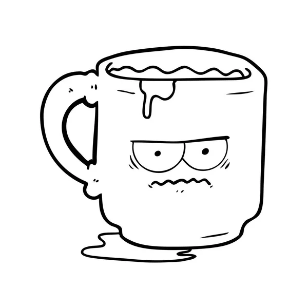 Cartoon Dirty Office Mug — Stock Vector